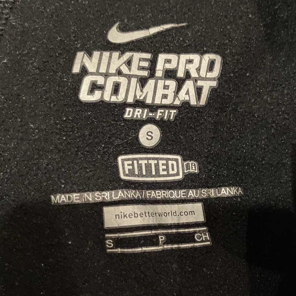 Nike Pro Combat Dri-FIT Leggings Women Black Fitted Athletic Pants — Lined Small - Picture 2 of 8
